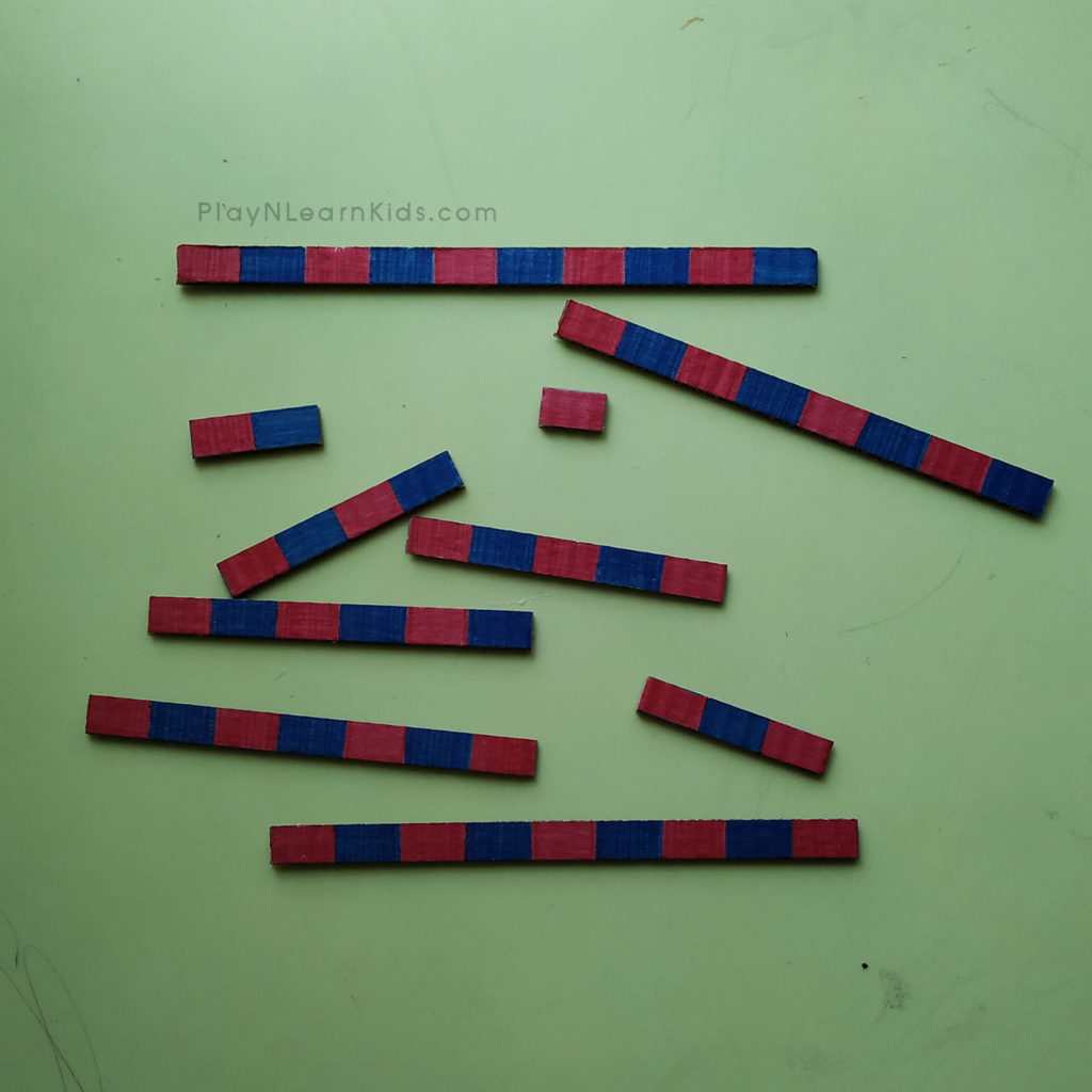 Montessori Number Rod แท่งจำนวน 1-10